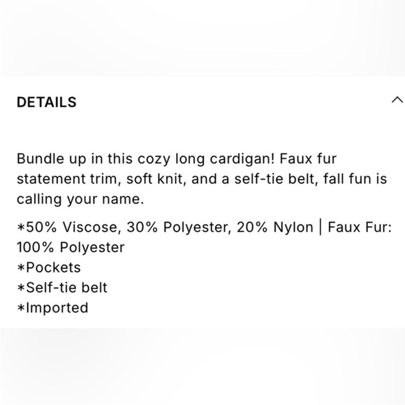 Show Me Your Mumu Tan Fur Trim Cardigan - Picture 5 of 5